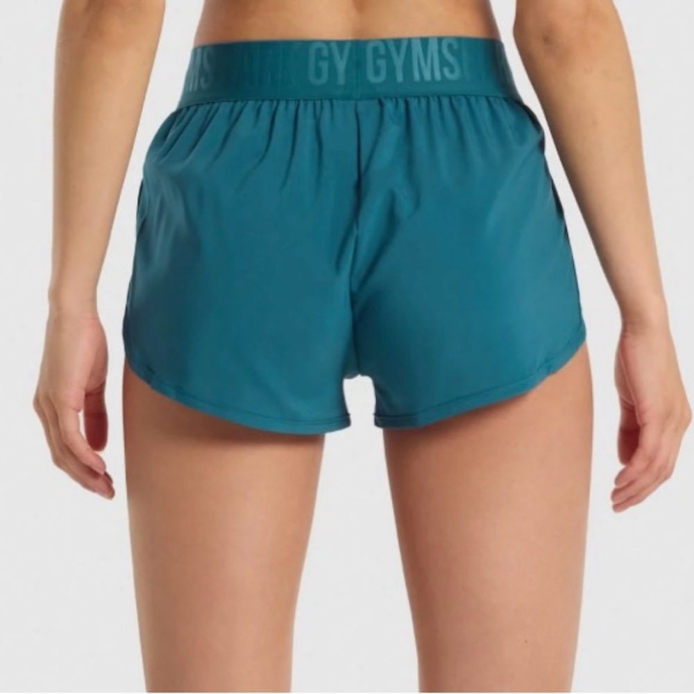 Gymshark Teal Athletic Shorts for Women - Picture 2 of 4